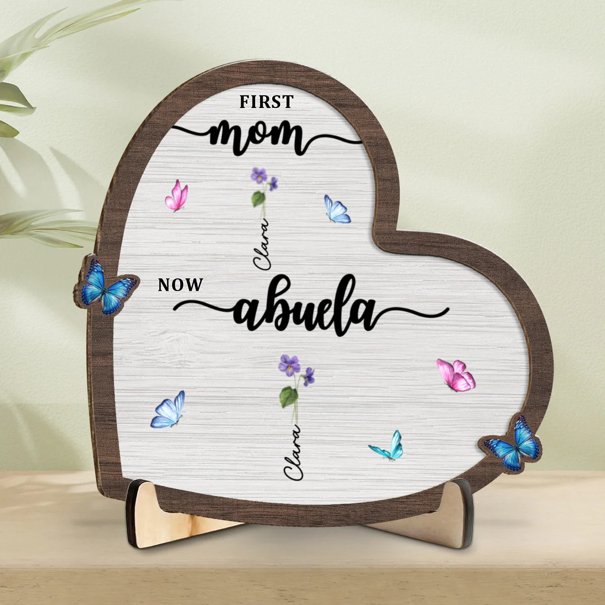Flower Birth Month Garden Grandma - Personalized Custom Wooden Plaque - Image 7