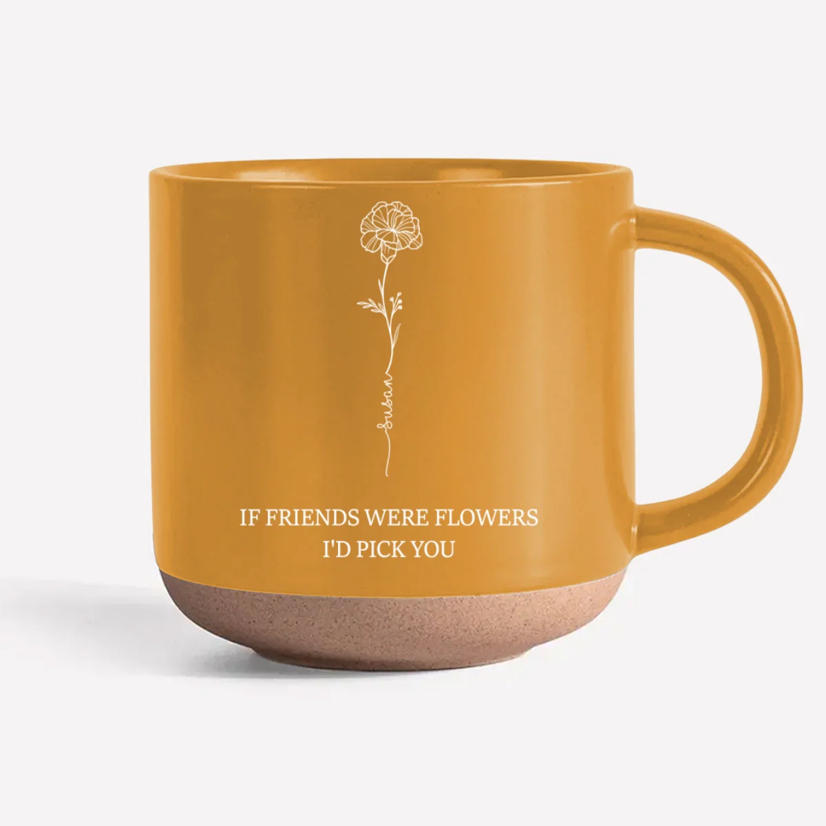 Flower Friends - Personalized Custom Engraved Pottery Mug - Image 9