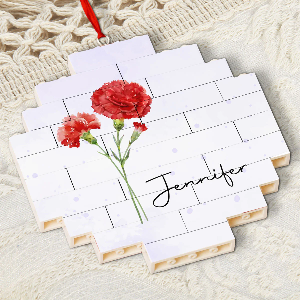 Flower Garden - Personalized Custom Puzzle Ornament - Image 2