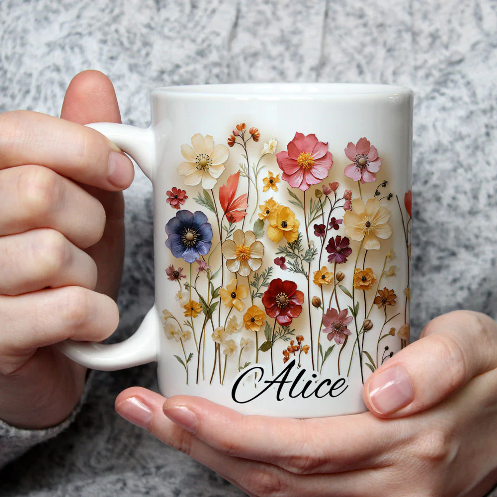 Flower Girl - Personalized Custom Coffee Mug - Image 4