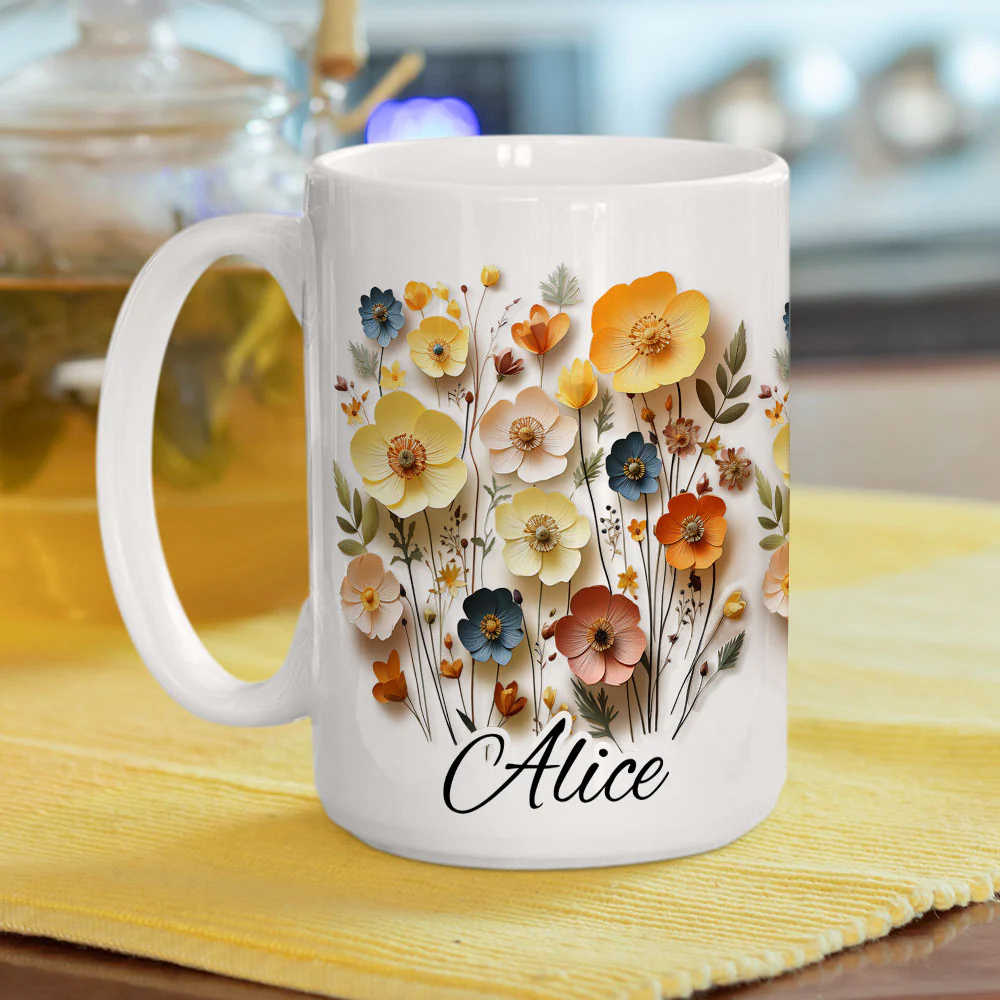 Flower Girl - Personalized Custom Coffee Mug - Image 6