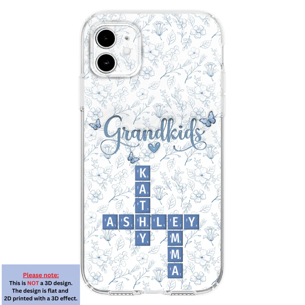 Flower Grandkids - Personalized Custom 3D Inflated Effect Phone Case - Image 10