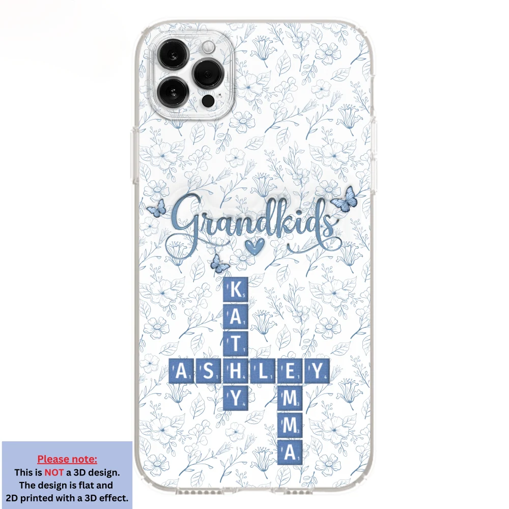Flower Grandkids - Personalized Custom 3D Inflated Effect Phone Case - Image 11