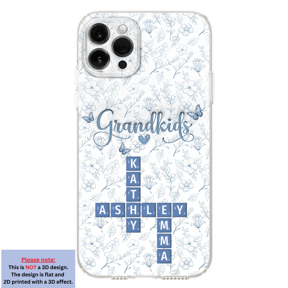 Flower Grandkids - Personalized Custom 3D Inflated Effect Phone Case - Image 12