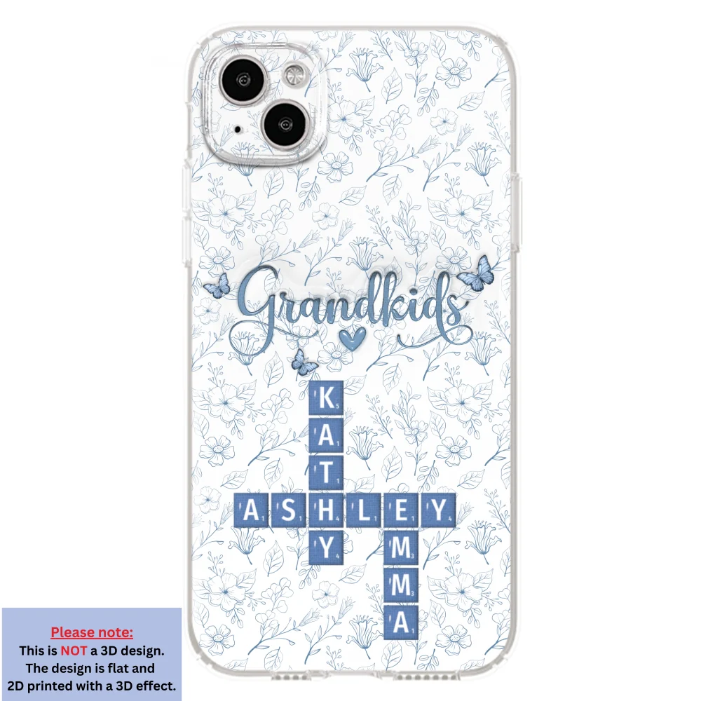 Flower Grandkids - Personalized Custom 3D Inflated Effect Phone Case - Image 13