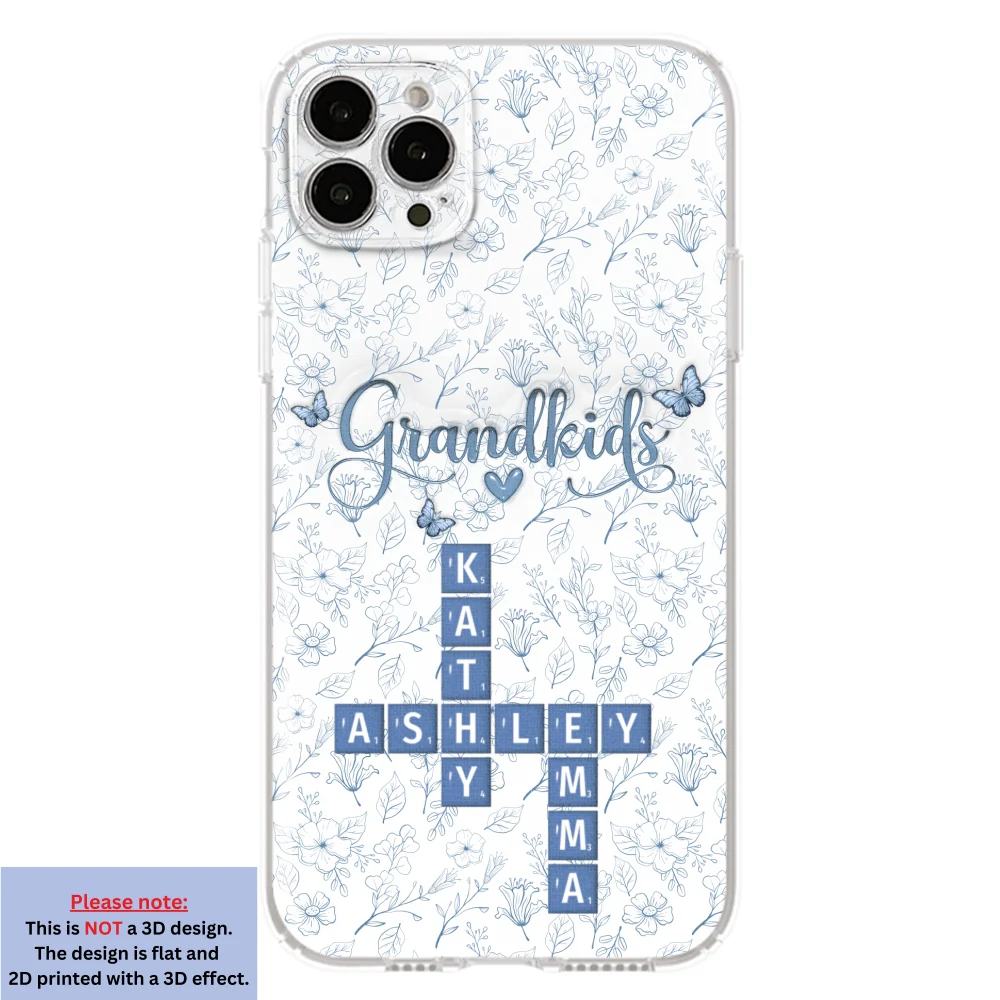 Flower Grandkids - Personalized Custom 3D Inflated Effect Phone Case - Image 15