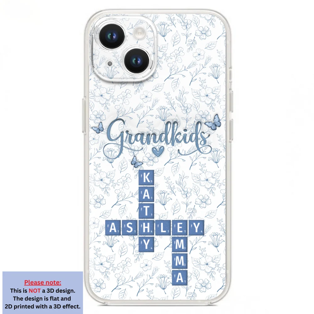 Flower Grandkids - Personalized Custom 3D Inflated Effect Phone Case - Image 16