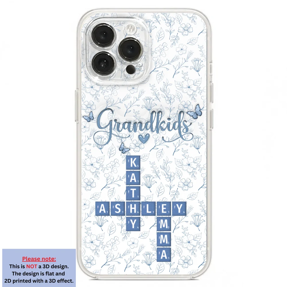 Flower Grandkids - Personalized Custom 3D Inflated Effect Phone Case - Image 19