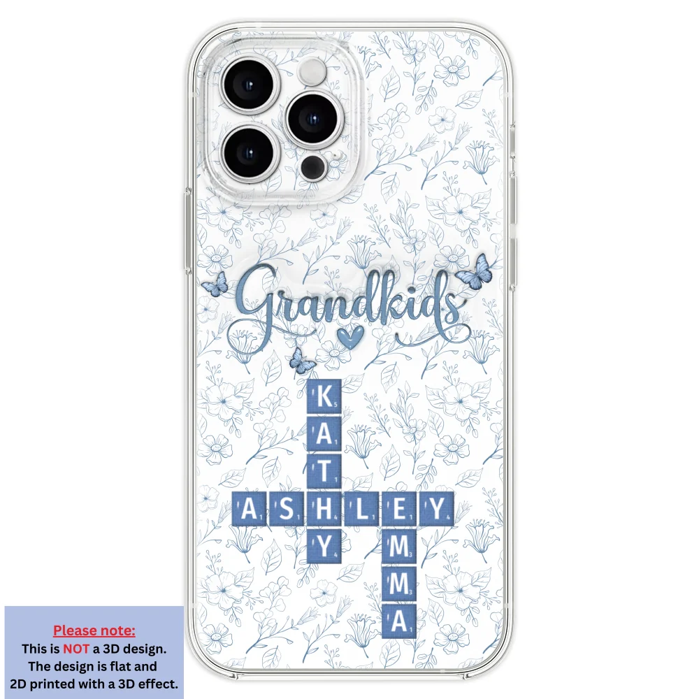 Flower Grandkids - Personalized Custom 3D Inflated Effect Phone Case - Image 21