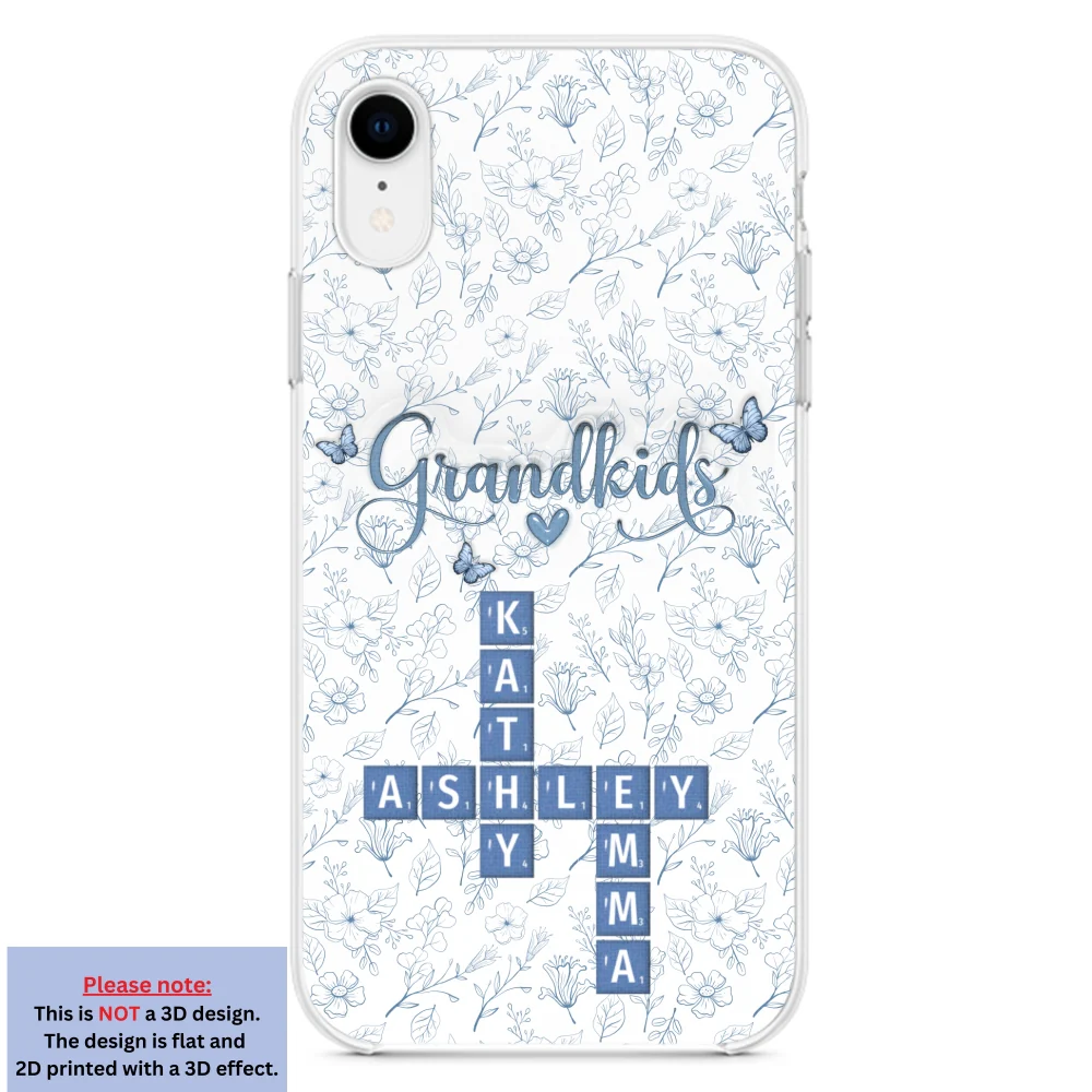 Flower Grandkids - Personalized Custom 3D Inflated Effect Phone Case - Image 22