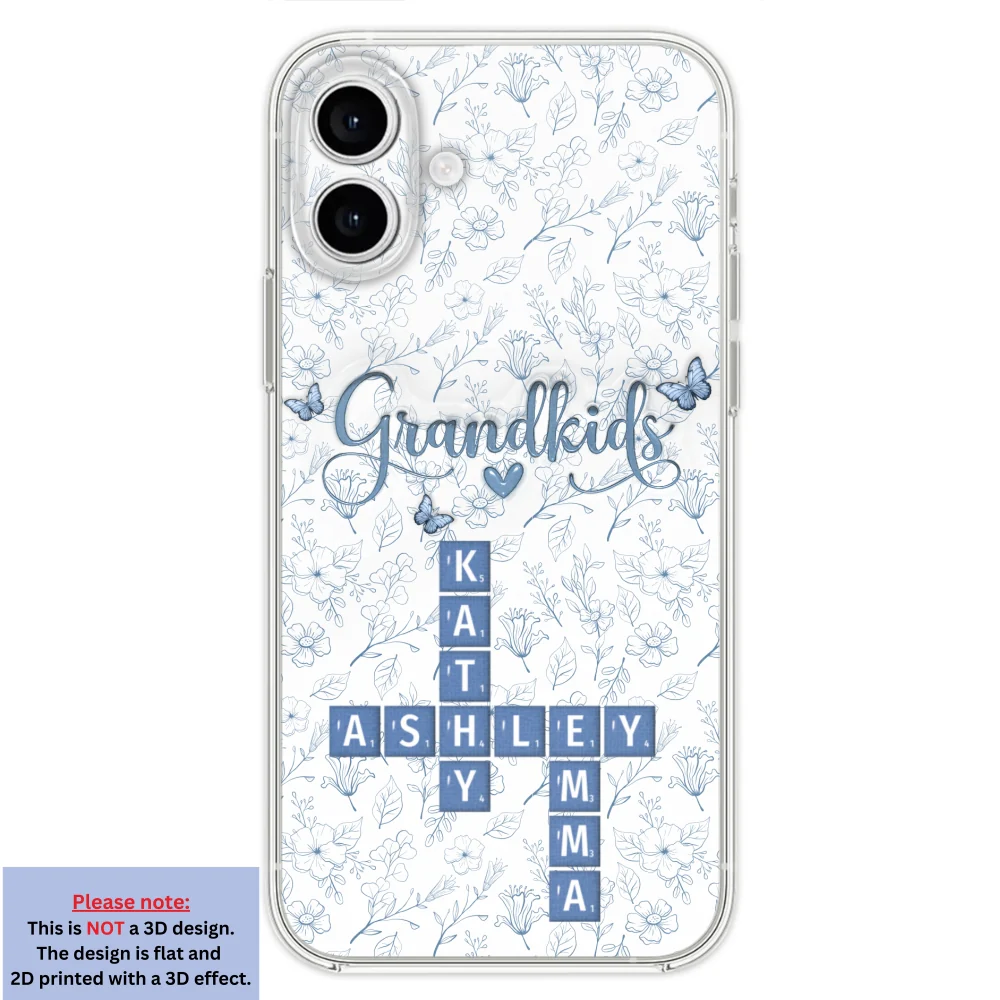 Flower Grandkids - Personalized Custom 3D Inflated Effect Phone Case - Image 25