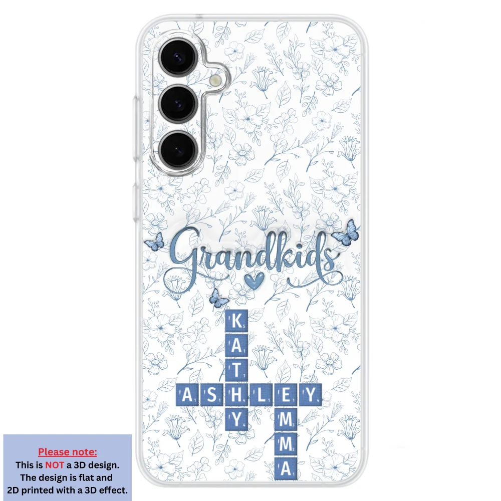 Flower Grandkids - Personalized Custom 3D Inflated Effect Phone Case - Image 29