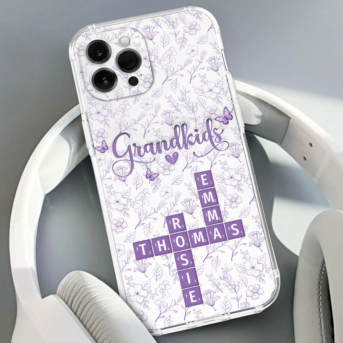Flower Grandkids - Personalized Custom 3D Inflated Effect Phone Case - Image 3