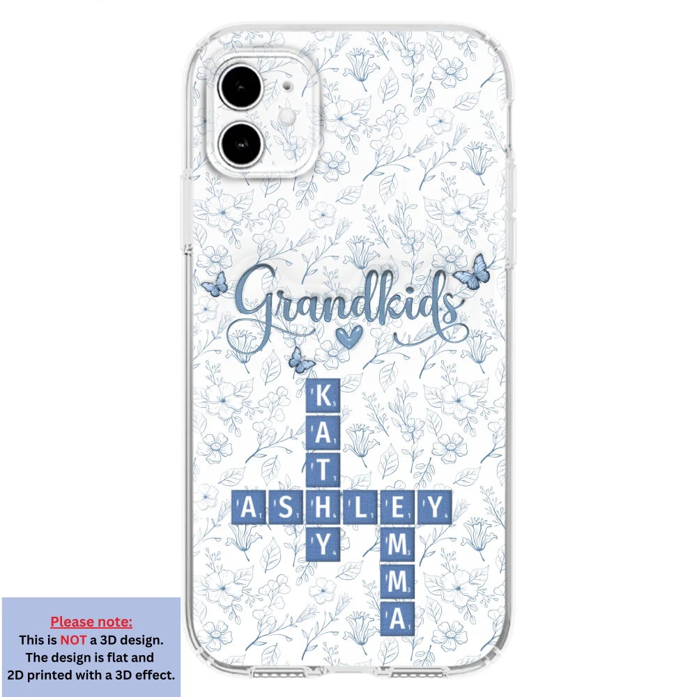 Flower Grandkids - Personalized Custom 3D Inflated Effect Phone Case - Image 7