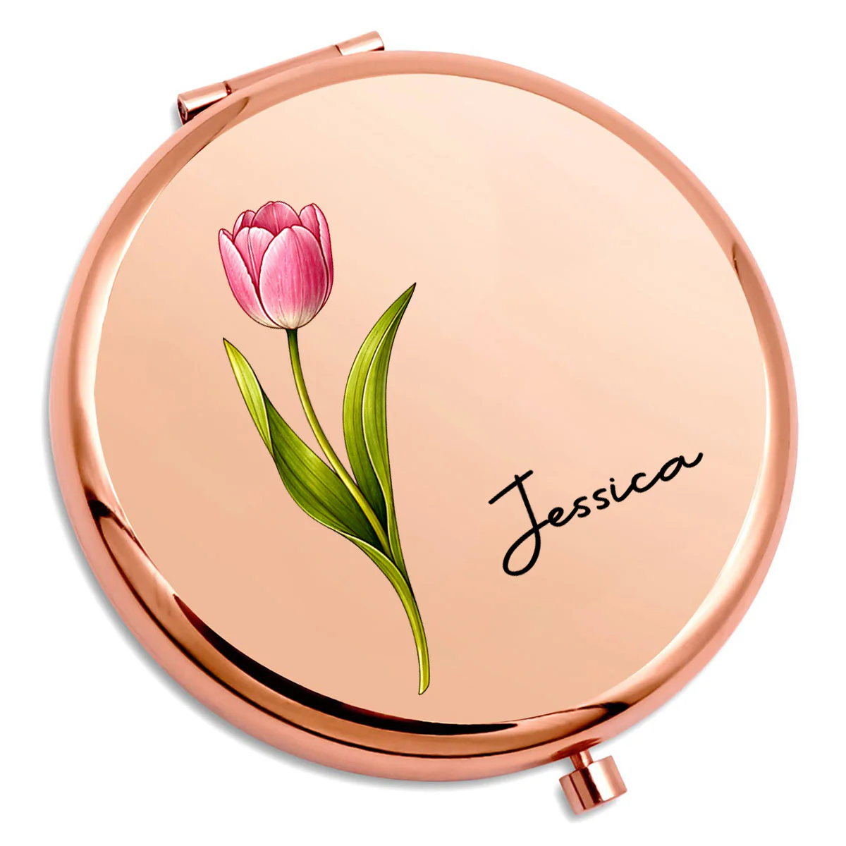Flowers Bloom Where Beauty Lives - Personalized Custom Compact Mirror - Image 5