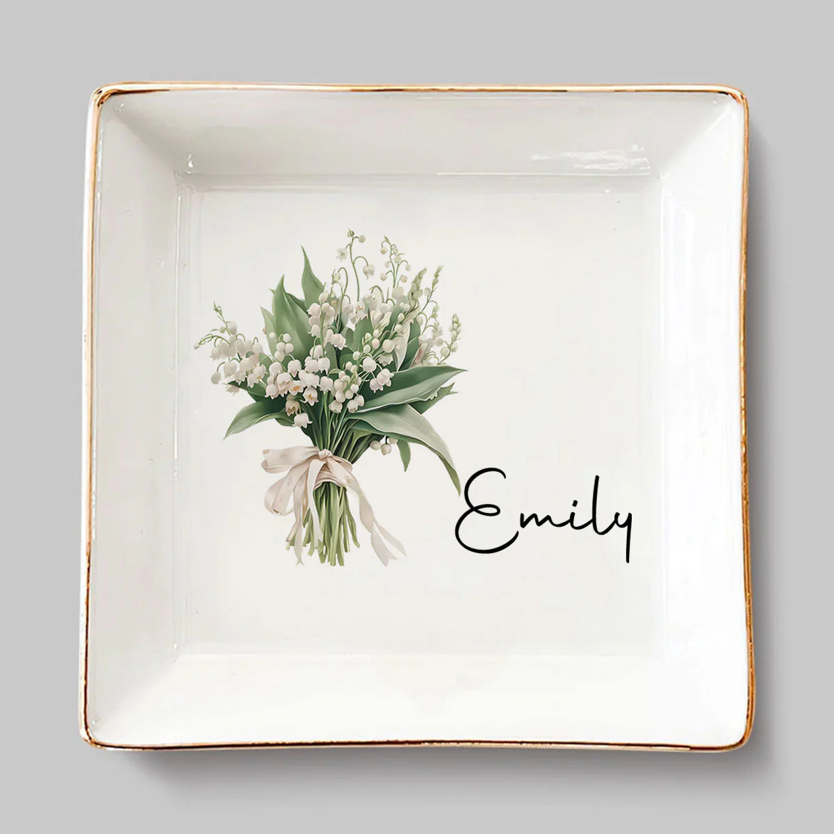 Flowers Do Not Tell They Show - Personalized Custom Jewelry Dish - Image 3