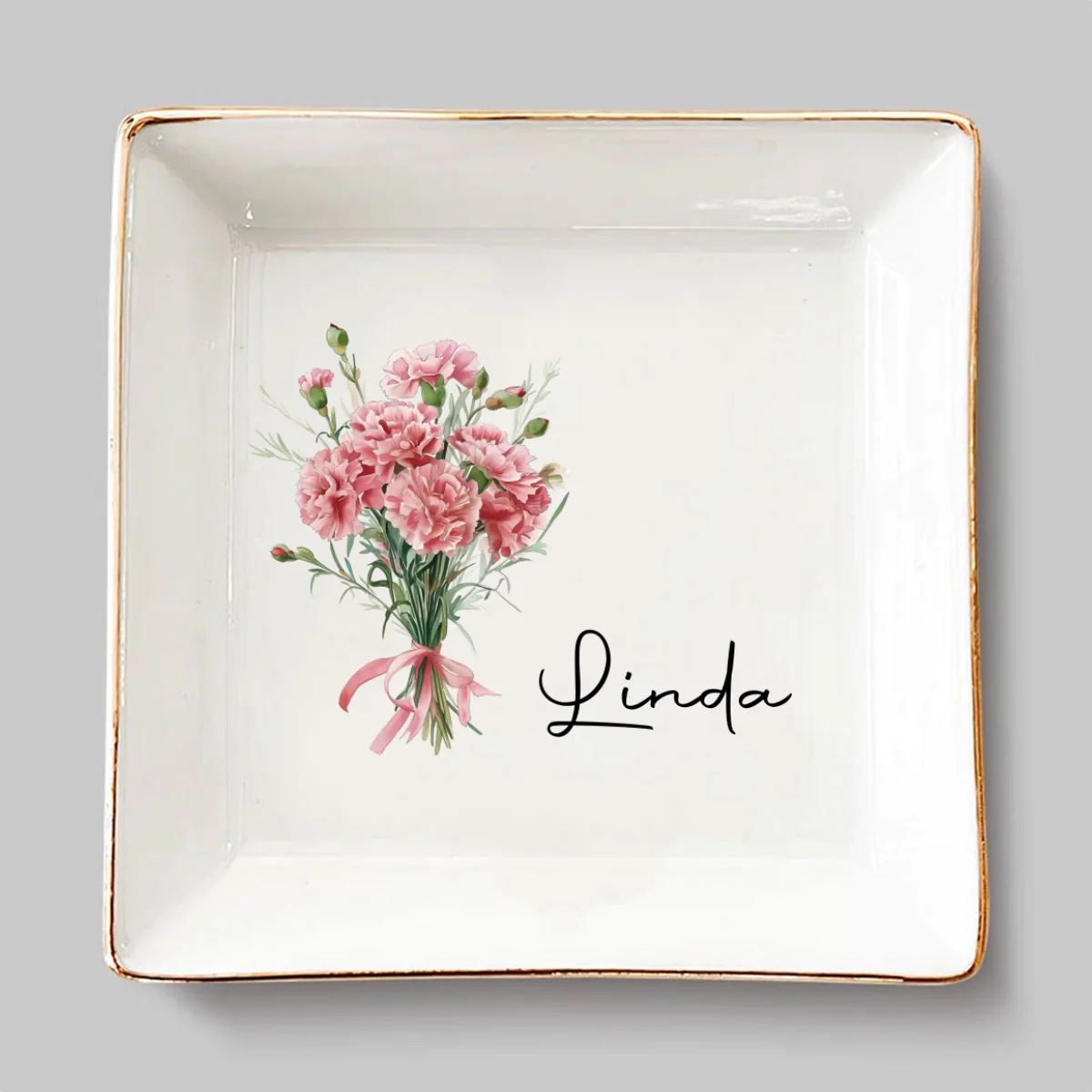 Flowers Do Not Tell They Show - Personalized Custom Jewelry Dish - Image 6