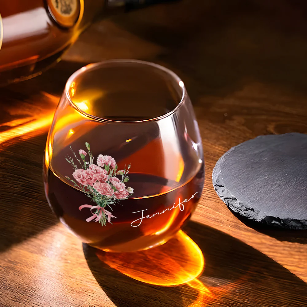 Flowers Do Not Tell They Show - Personalized Custom Wine Glass - Image 2