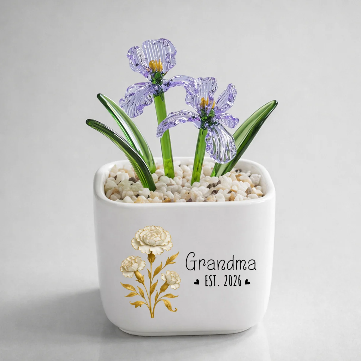 Flowers For Mom - Personalized Custom Glass Birth Month Flower - Image 9