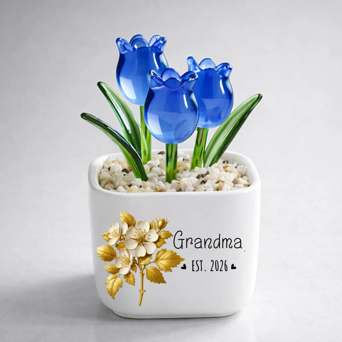 Flowers For The Best Mom Ever - Personalized Custom Glass Everlasting Tulips - Image 8