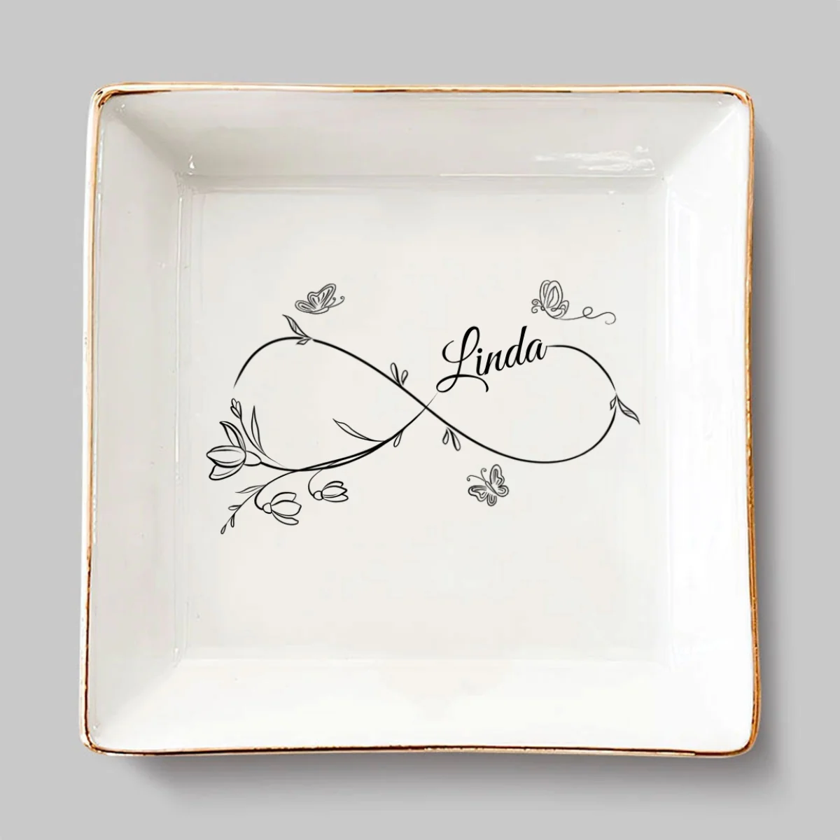 Flowers Need Time To Bloom - Personalized Custom Jewelry Dish - Image 6
