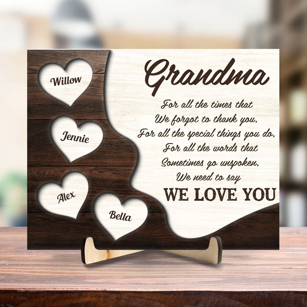 For All The Times We Forgot To Thank You - Personalized Wooden Plaque - Image 2