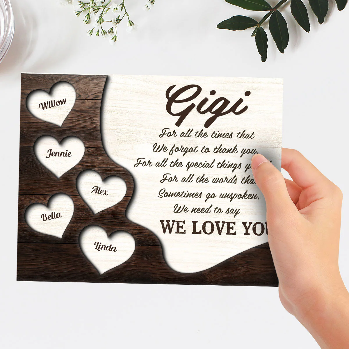For All The Times We Forgot To Thank You - Personalized Wooden Plaque - Image 3