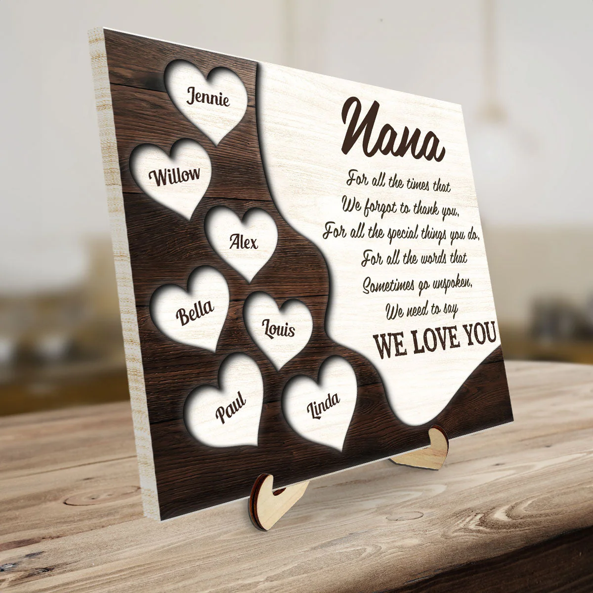 For All The Times We Forgot To Thank You - Personalized Wooden Plaque - Image 4