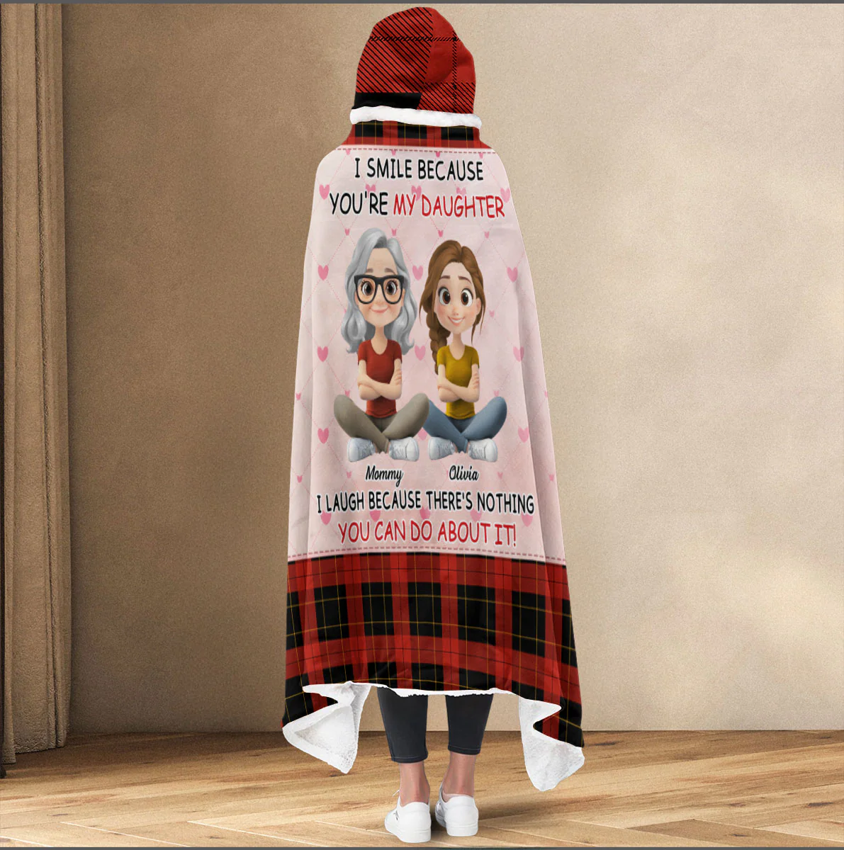 For Daughter - Personalized Custom Hooded Blanket - Image 4