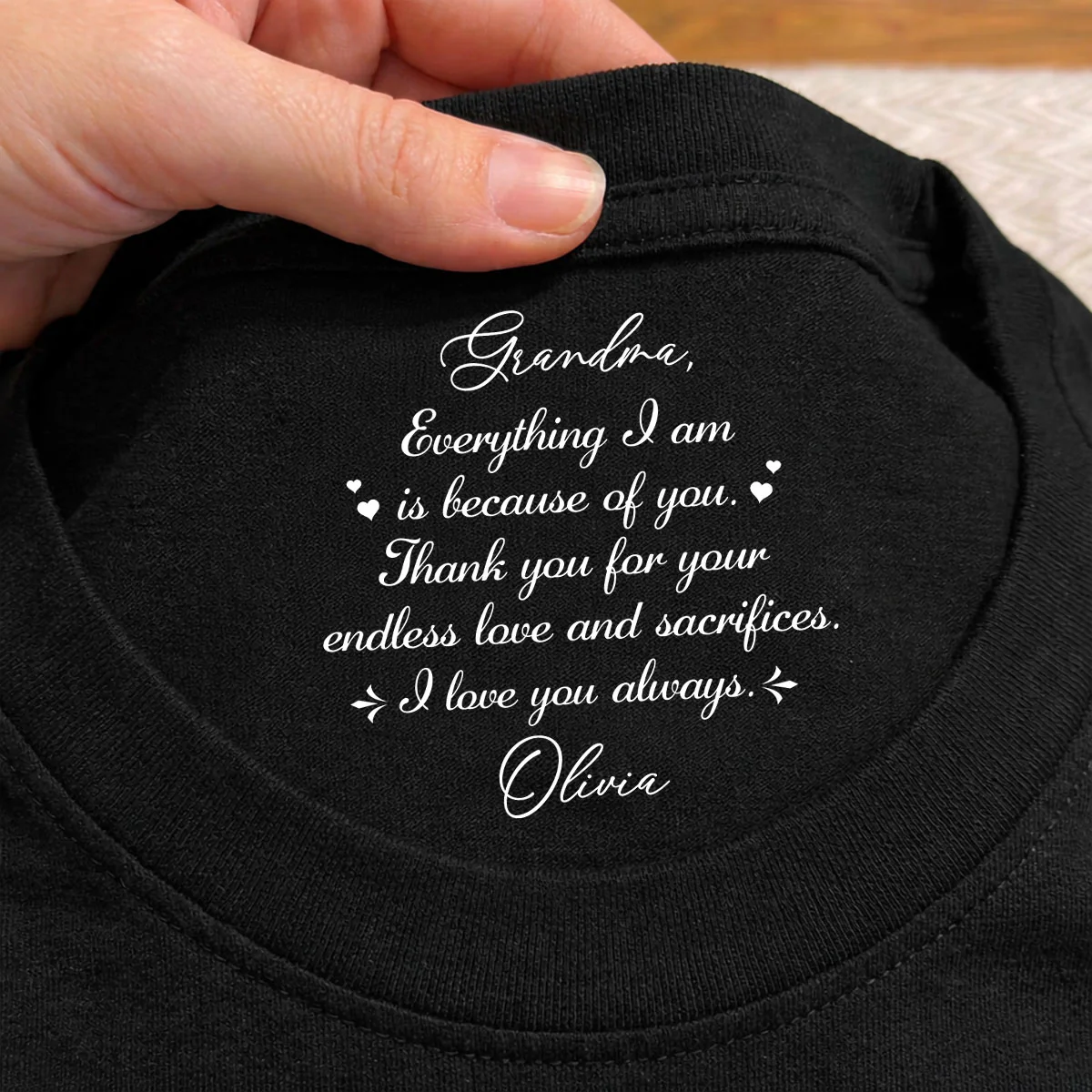 For Everything You Have Done - Personalized Custom Inside Neck Print T-shirt - Image 2
