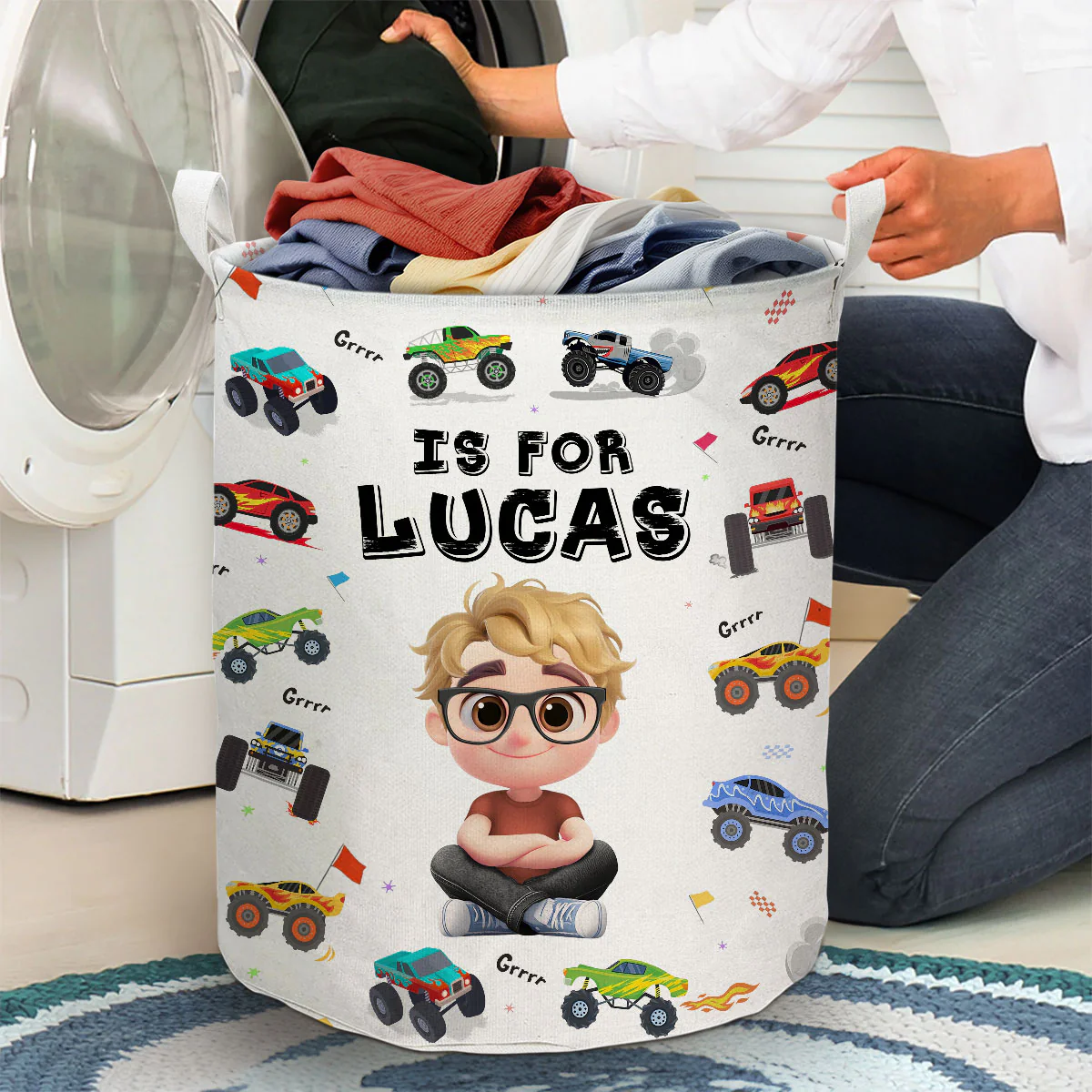 For Me Only - Personalized Custom Laundry Basket - Image 2