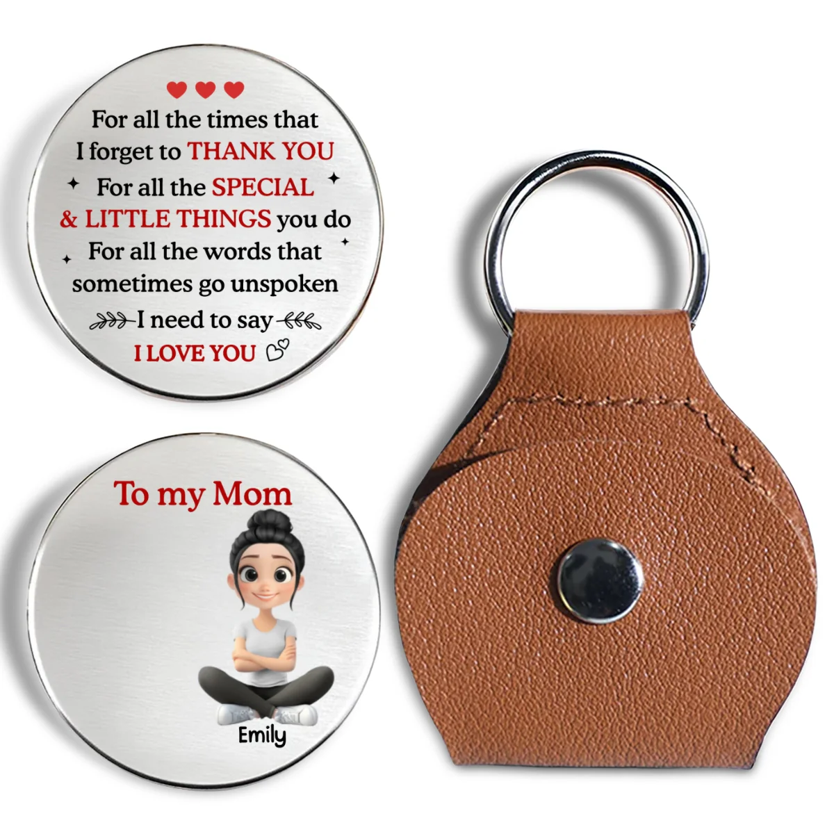 For My Mom - Personalized Custom Pocket Hug - Image 6