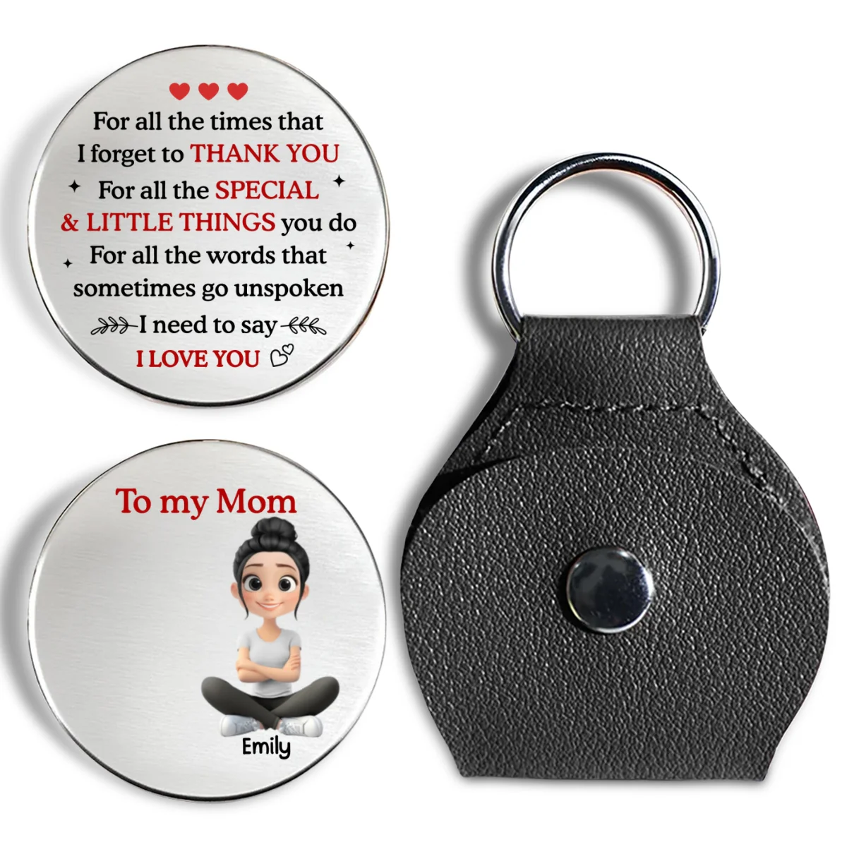 For My Mom - Personalized Custom Pocket Hug - Image 7