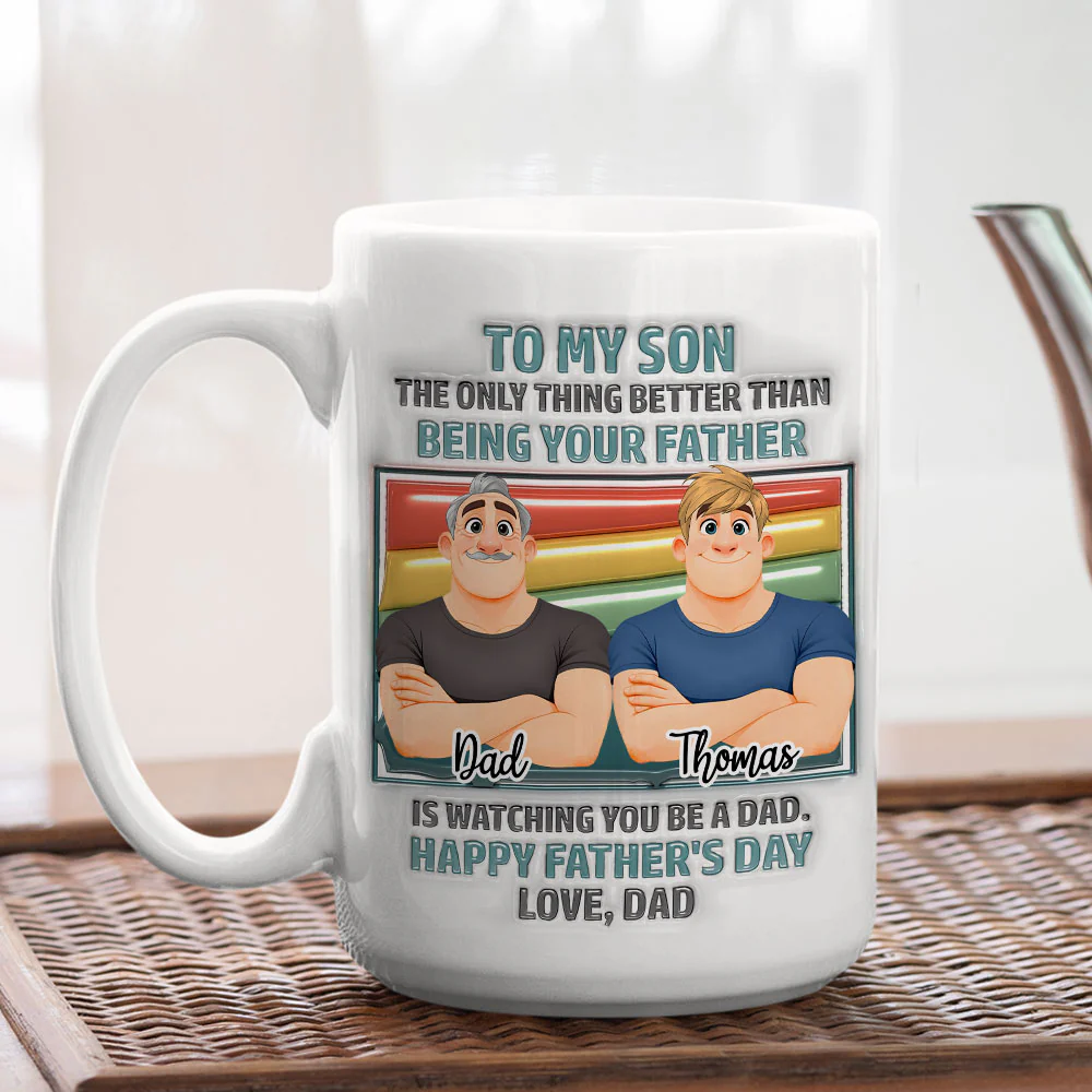 For My Son One And Only - Personalized Custom 3D Inflated Effect Mug - Image 4