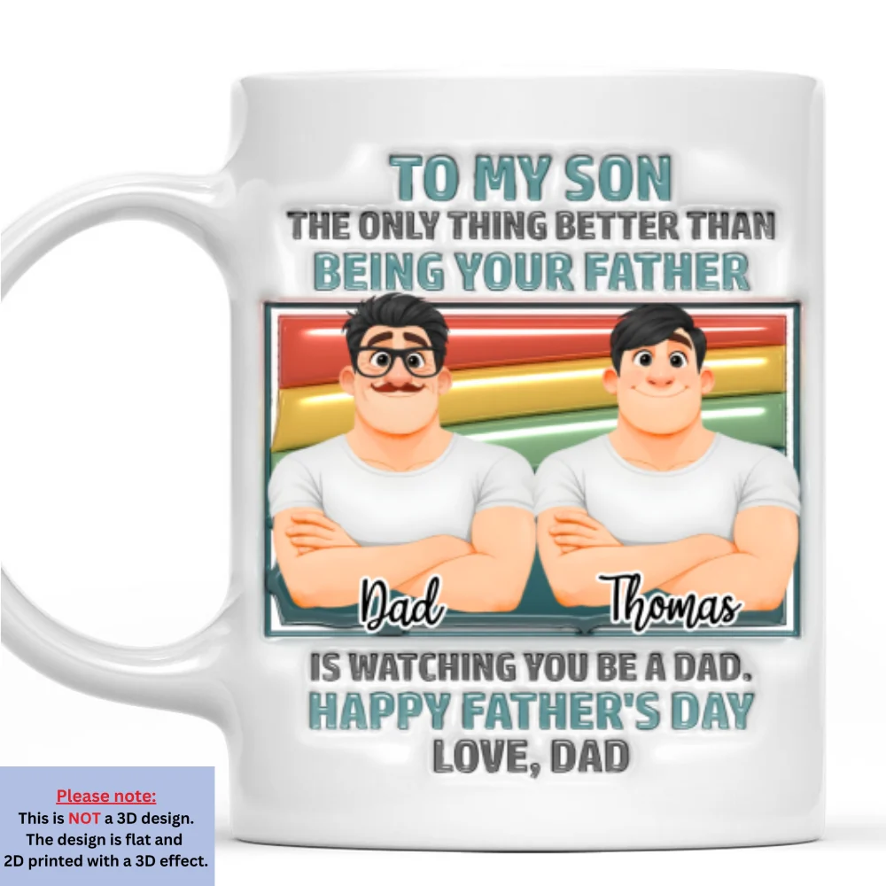 For My Son One And Only - Personalized Custom 3D Inflated Effect Mug - Image 7