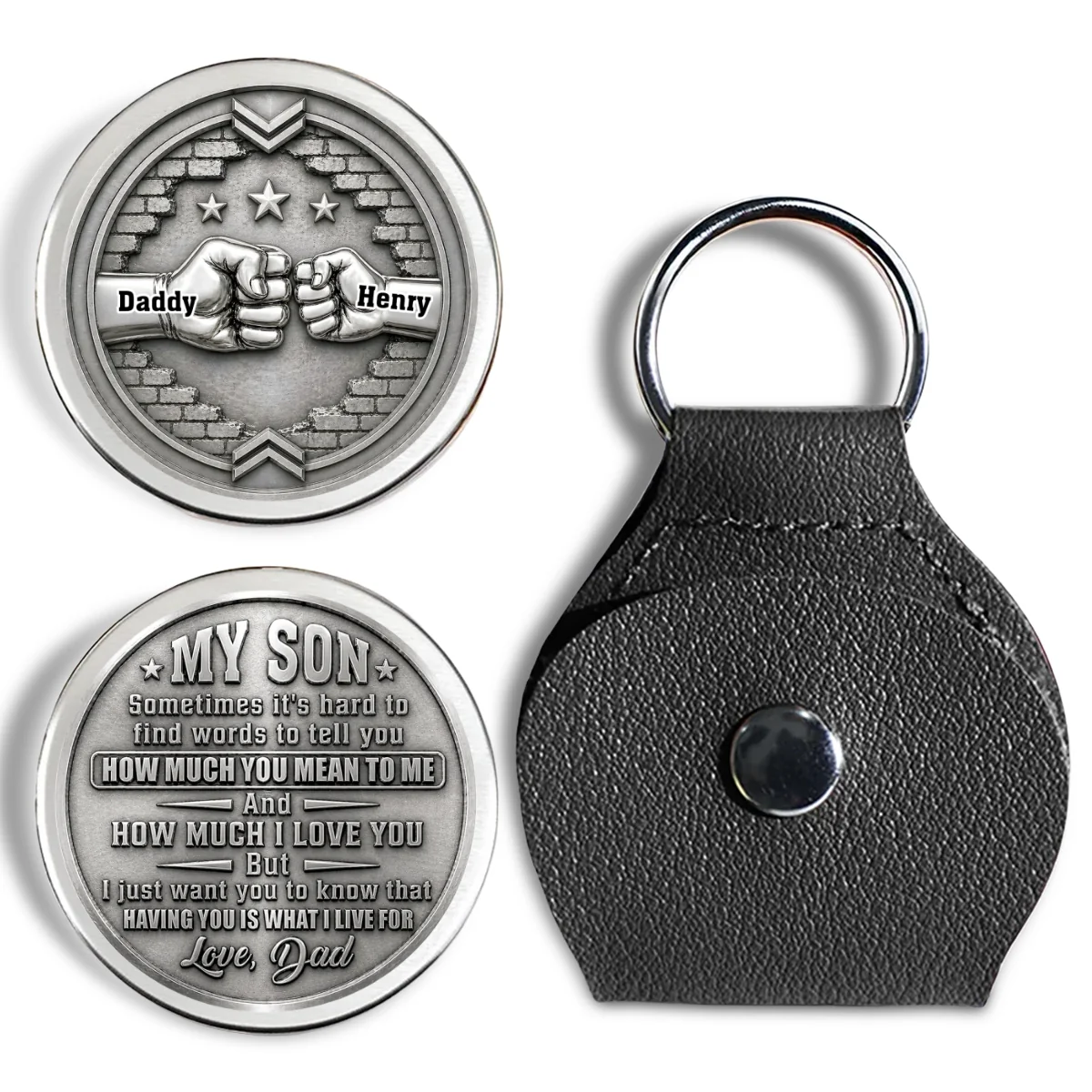 For My Son - Personalized Custom Pocket Hug - Image 7