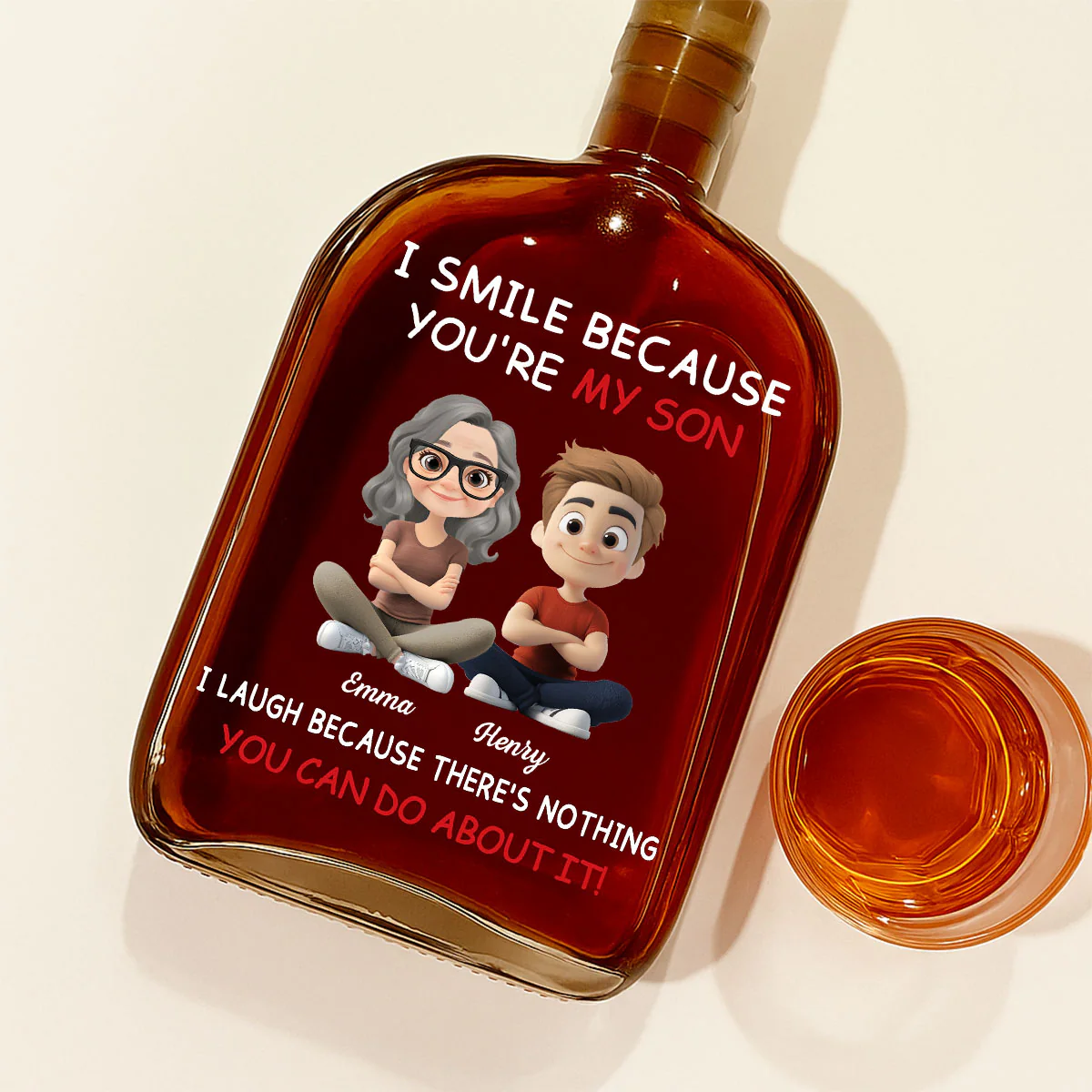 For Son - Personalized Custom Spirits Decanter - Image 7
