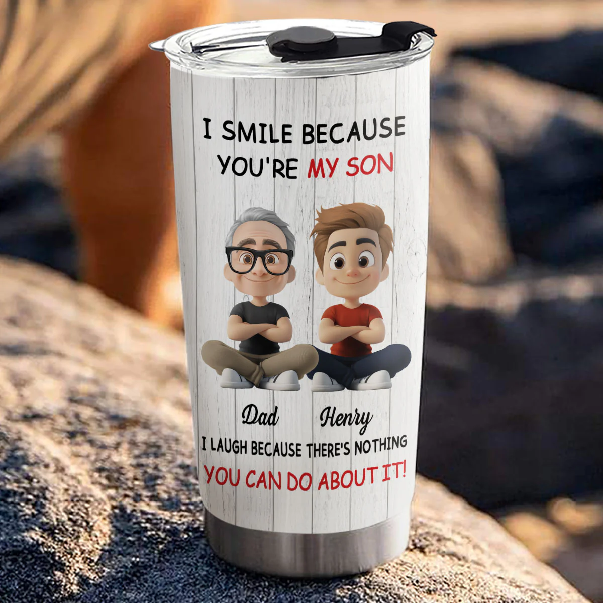 For Son - Personalized Custom Tumbler - Image 2