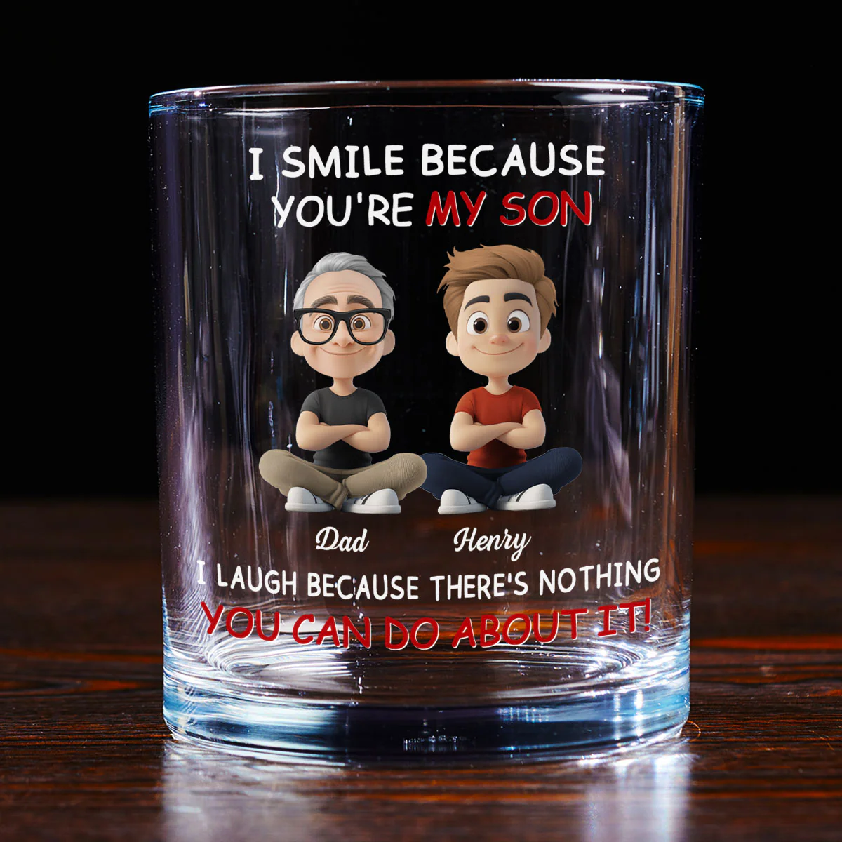 For Son - Personalized Custom Whiskey Glass - Image 3