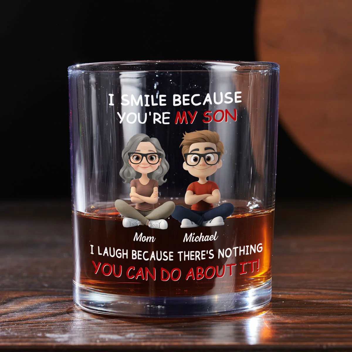 For Son - Personalized Custom Whiskey Glass - Image 4