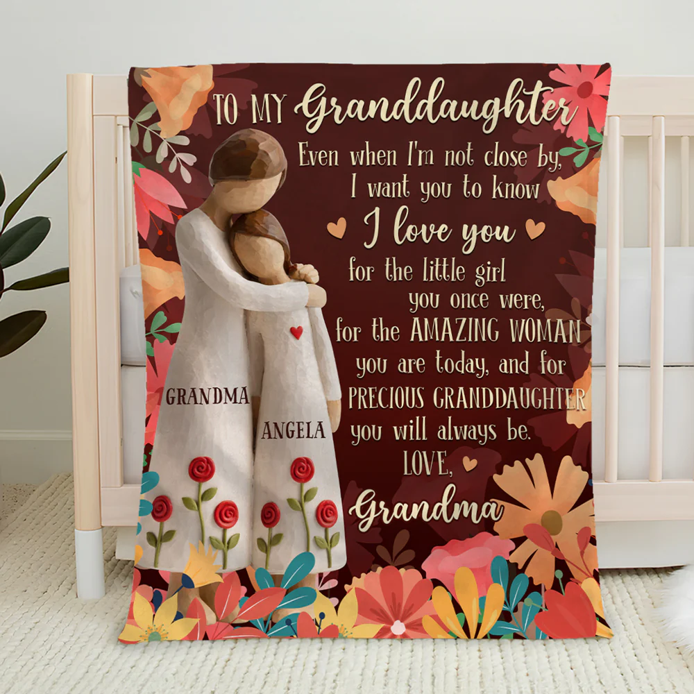 For The Amazing Woman You Are Ver Grandma - Personalized Custom Fleece Blanket - Image 2
