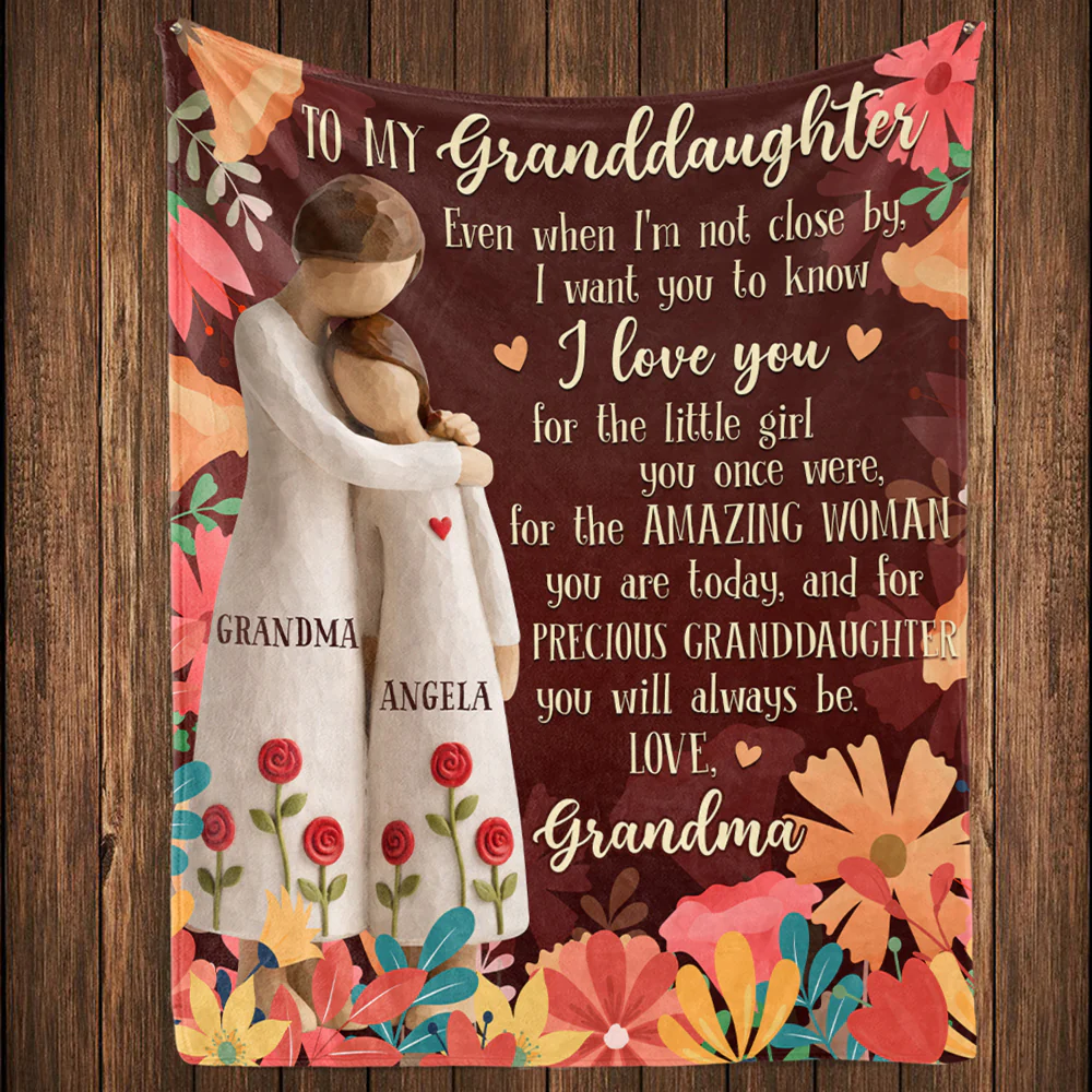 For The Amazing Woman You Are Ver Grandma - Personalized Custom Fleece Blanket - Image 3