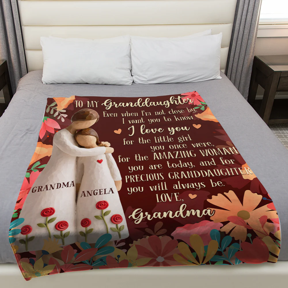 For The Amazing Woman You Are Ver Grandma - Personalized Custom Fleece Blanket - Image 4
