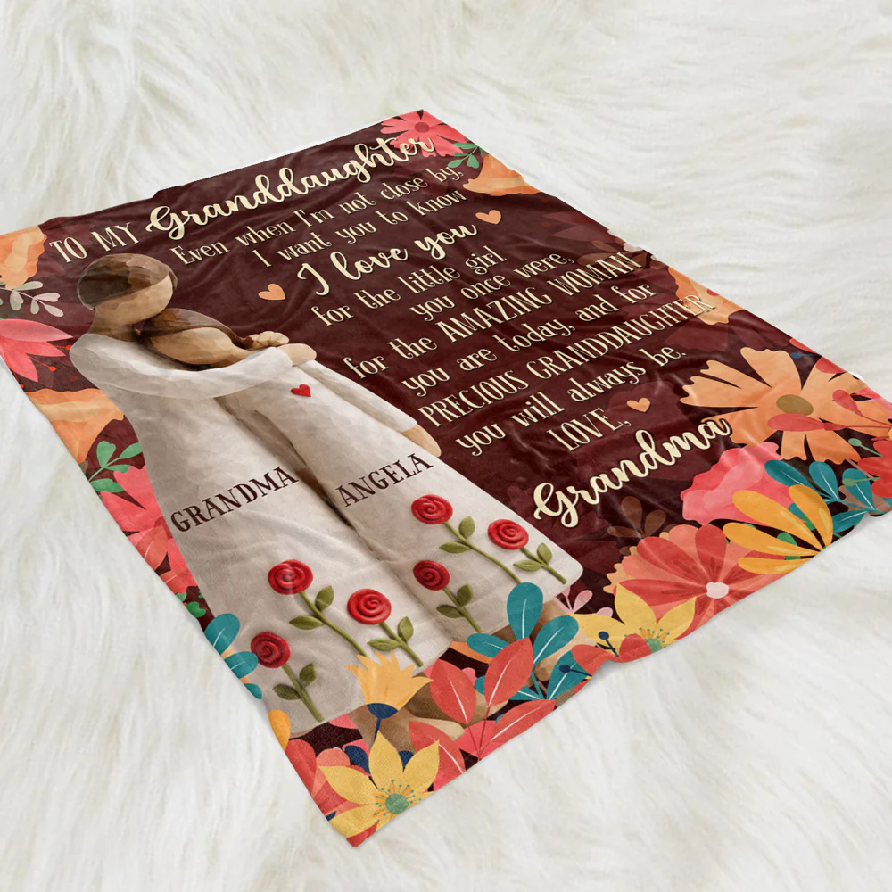 For The Amazing Woman You Are Ver Grandma - Personalized Custom Fleece Blanket - Image 5