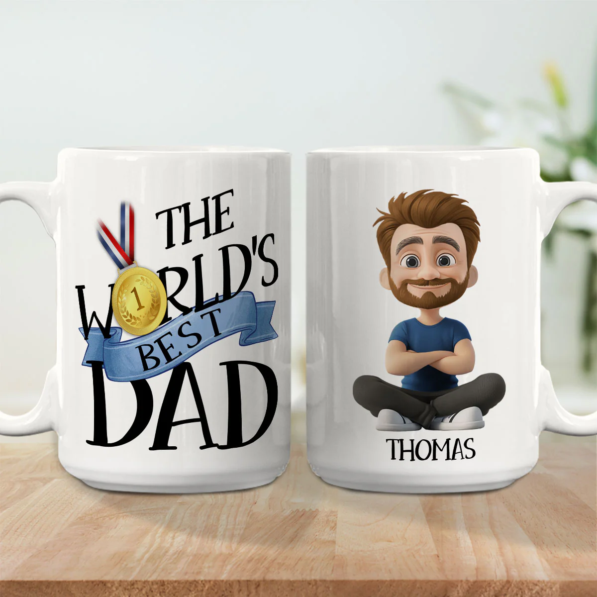 For The World Best Dad - Personalized Custom Coffee Mug - Image 4