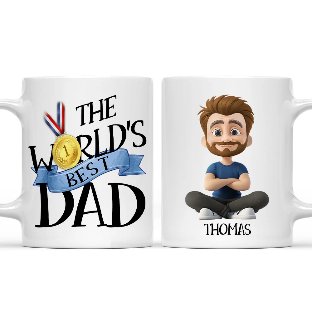 For The World Best Dad - Personalized Custom Coffee Mug - Image 7
