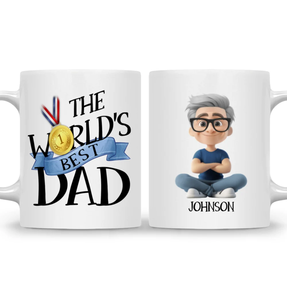 For The World Best Dad - Personalized Custom Coffee Mug - Image 9