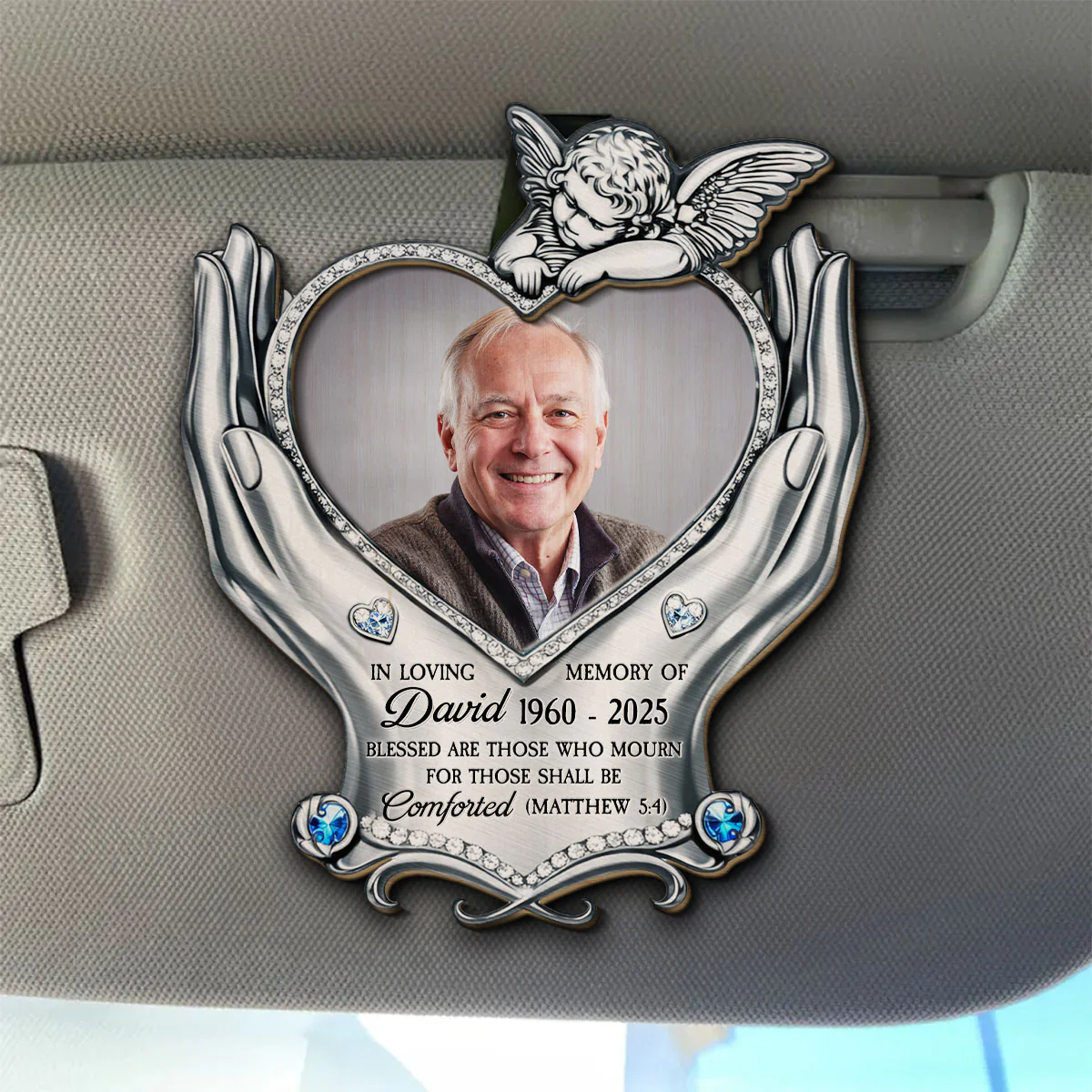 For Those Shall Be Comforted - Personalized Custom 3D Effect Car Visor Clip