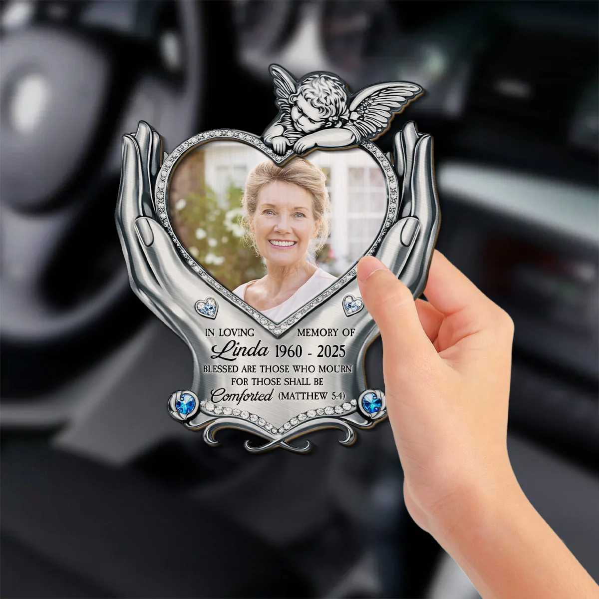 For Those Shall Be Comforted - Personalized Custom 3D Effect Car Visor Clip - Image 3