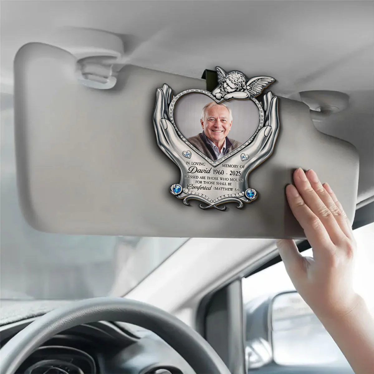 For Those Shall Be Comforted - Personalized Custom 3D Effect Car Visor Clip - Image 4